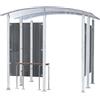 Mottez Area coperta per fumatori, metallo Mottez