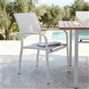 MIlani Home TORRES - poltrona con struttura in alluminio verniciato bianco, antracite, taupe o tortora