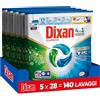 Dixan DISCS 4in1 Classico Detersivo Lavatrice, 5 confezioni da 28 Lavaggi, Capsule lavatrice per una pulizia profonda del bucato e freschezza igienica per lavatrice, Rimuove le macchie da 20°C