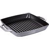Staub Grill Pans Bistecchiera quadrata - 28 cm, Colore grigio grafite
