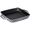 Staub Grill Pans Bistecchiera quadrata - 23 cm, Colore grigio grafite