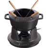 Staub Specialities 8-pz., Set per fonduta, nero