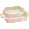 Staub Ceramique Set di pirofile rettangolare - 2-pz., Rosa chiaro