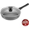 ZWILLING Terreno Plus Tegame con coperchio in vetro, 28 cm, alluminio, Rivestimento antiaderente con base dura al Titanio senza Pfas