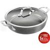 BALLARINI Salina Tegame con coperchio, 28 cm, alluminio, Rivestimento antiaderente base dura al Titanio senza Pfas