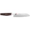 MIYABI 6000 MCT Coltello Santoku liscio - 18 cm, marrone