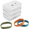 ZWILLING Fresh & Save Set portavivande sottovuoto, L piatto / 6-pz., plastica, semi trasparente-grigio