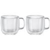 ZWILLING Sorrento Plus 2-pz., Set di bicchieri da cappuccino, trasparente