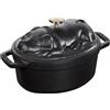 Staub La Cocotte Cocotte maiale ovale - 17 cm, nero