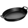 Staub Specialities Pirofila con 2 maniglie ovale - 37 x 28 cm, Nera