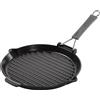 Staub Grill Pans Bistecchiera con becchi rotonda - 28 cm, nero