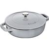 Staub Braisers Tegame Chistera rotondo - 24 cm, grigio grafite