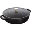 Staub Braisers Tegame Chistera rotondo - 24 cm, nero
