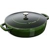 Staub Braisers Tegame Chistera rotondo - 28 cm, basilico
