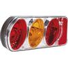 OROK - Luci posteriori cromate a 5 funzioni - Sinistra - Lanterna 5 funzioni cromato/lampeggiante, luce notturna, fermo, luce di retromarcia - Dimensioni: 222 x 100 x 55 mm - Interasse 150/155 mm