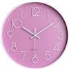 Taodyans Moderno Orologio da Parete Silenzioso Orologio da Cucina Quarzo da 30 cm (Rosa-Bianco)