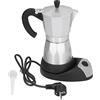 BuyWeek Caffettiera Elettrica, 480 W 220 V 300 ML 6 Tazze Espresso Moka Caffettiera in Alluminio Macchina per Caffè Espresso