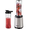 Russell Hobbs, Frullatore smoothie, Frullatore sport, Borraccia sport, 2 bottiglie da 600 ml, 300 W, 23500 giri, Lavastoviglie ok, Mix&Go 23470-56