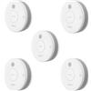 SIEMENS - Siemens Delta reflex - Set completo di 5 rilevatori di fumo 5TC1292-8 Siemens, con batteria da 10 anni, colore: Bianco