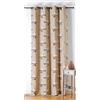 Linder - Tenda in tessuto Upcycle/Riciclata - Tessuto e tinto in Francia - Stile Montagnard - Finitura occhielli colore canna di fucile - Colore beige e rosso - Dimensioni 140 x 260 cm - Collezione