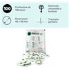Ippocrateshop Elettrodi Monouso con Gel Liquido per ECG a Riposo e Monitoraggio Holter - 42 x 56 mm (Confezione da 100 Pezzi)