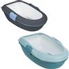 Trixie Lettiera Berto Tre Parti con Divisori 39 x 22 x 59 cm, gri-blu-gr