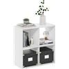 Furinno PELLI Libreria portaoggetti cubica, 2x2, Bianco