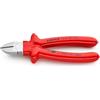 KNIPEX Tronchese laterale cromata isolati ad immersione, collaudati VDE 180 mm, 70 07 180