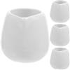 Yardwe 4 Pcs Mini Bricco Latte Professionale, Pentolino Latte In Ceramica, Bianco Lattiera Utili Anche Per Versare Caffè Panna Salse