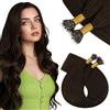 Vivien Marrone Extension Capelli Veri Nano Ring Naturale Extension Capelli Nano Ring Tinta Unita Nano Ring Extension Capelli Veri 18 Pollici #2 50g