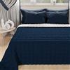 PETTI Artigiani Italiani - Trapuntino Una Piazza e Mezza, Copriletto Una Piazza e Mezza, Trapuntino Double Face, Trapunta Primaverile, Blu Notte Bianco, 100% Made in Italy