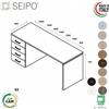 SEIPO Panel Scrivania SX P.600, cassettiera portante con cassettiera, struttura in melaminico Seipo PA.1511 2 3