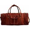 Fatto a mano Borsone da uomo in pelle 30" vintage borsone viaggio palestra weekend notte c...