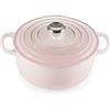 Le Creuset Cocotte rotonda Evolution in ghisa vetrificata con Coperchio, diameter 20 cm, Shell Pink, 21177207774430