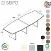 SEIPO Panel Tavolo riunione sagomato P. 1000, piano due pezzi, struttura in melaminico PA.0718 9