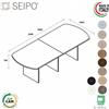 SEIPO Panel Tavolo riunione ovale P.1000, piano due pezzi, struttura in melaminico PA.0729 30