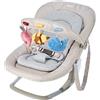 Inglesina Lounge - Sdraietta Neonato Elettrica Max 9 Kg Dondolo Altalena per Neonati Schienale Reclinabile Toy Bar e Melodie colore Butter