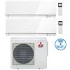 Mitsubishi Climatizzatore Condizionatore Mitsubishi Kirigamine Zen Wifi Bianco Dual Split Inverter 12000 + 18000 BTU con U.E. MXZ-3F68VF classe A+++ /A+ NOVITÁ