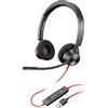 Plantronics Poly Blackwire 3320 USB-A MS cuffia binaurale, BW3320-M USB-A