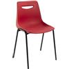 GROSFILLEX Campus M2 sedia impilabile ignifuga rosso con ganci (minimo 18 pezzi)