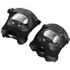 Qiilu Ginocchiera Moto, QL02169 2 Pz Moto In Acciaio Inox Motocross ATV Adulti Ginocchiera Parastinchi Protettiva Armatura Set