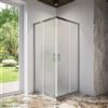 Parama Box doccia 90x90 cm angolare scorrevole profili cromati vetro 6mm stampato h185 | Tonga