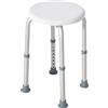 HomCom Sgabello bagno, Sgabello doccia regolabile in altezza Sgabello antiscivolo, bianco|Aosom