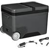 Outsunny Frigo Portatile Elettrico a Compressore da 35L con Maniglia Telescopica e Ruote, Frigorifero Piccolo per Auto e Camion|Aosom