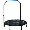 HOMCOM Mini Trampolino Fitness Ø102 cm Pieghevole con Manubrio Regolabile in Altezza, Blu