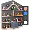 Little Moonshine Scaffalatura per Tonie Box e Tonies l'originale, fino a 52 tonies, scaffale magnetico da parete, 4 pezzi, adatto per Toniebox (grigio)