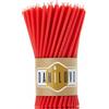 Danilovo - Candele in Cera d'Api, 50 Pezzi, Colore Rosso, Candele Decorative per Preghiera, per Rituali, Decorazione o Candele di Compleanno, 16,5 cm x 0,57 cm