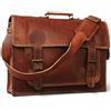 Fatto a mano Borsa da donna vintage in pelle a tracolla 15,4" per laptop borsa messenger o...