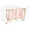 Le Toy Van - Educational Wooden Toy Role Play Beautiful Sleigh Doll Cot & Crib , Girls & Boys Pretend Play Toy Pram Playset - For Ages 3+