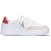 CALVIN KLEIN JEANS Sneaker donna bianca/toscana in pelle